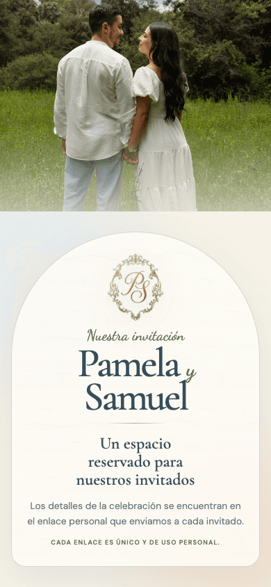 Public invitation cover on a mobile viewport